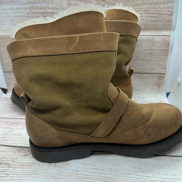 Pajar biker style leather and shearling boots size 8US - Picture 5 of 8